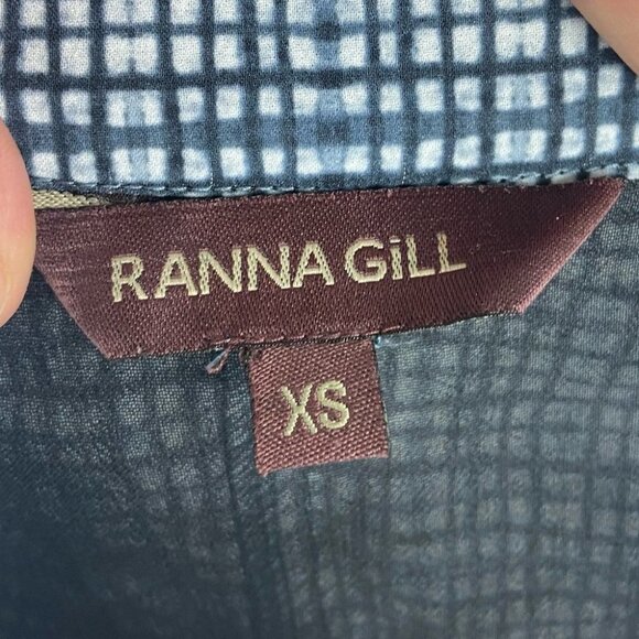 Anthropologie Ranna Gill Aven Midi Skirt Grid Plaid Print Zipper Size XS Boho - Picture 4 of 12